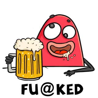 🍻 dessin animé, bière, boire, alcool, drôle, fête telegram sticker