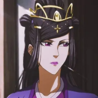 🧐 Anime, Mulher, Princesa, Coroa, Roxo telegram sticker