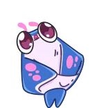 🎁 cute, creature, gift, monster, blue, cartoon telegram sticker
