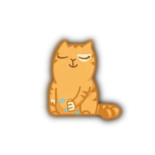 💦 gato, animal, adesivo, fofo, desenho animado telegram sticker
