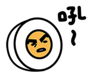 😡 吼~ ไข่, การ์ตูน, โกรธ, สีหน้า, ข้อความภาษาจีน, กุเดทามะ telegram sticker