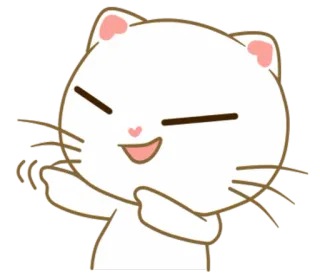 🤔 chat, animal, emoji, dessin animé, mignon, joyeux, personnage, autocollant telegram sticker