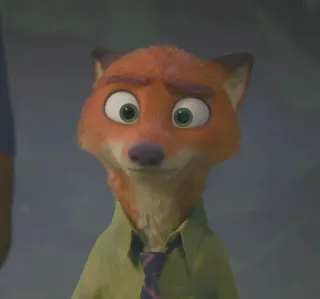 📍 Nick Wilde Zootopia キツネ, カートゥーン, ズートピア, ニック・ワイルド, ディズニー, アニメ telegram sticker