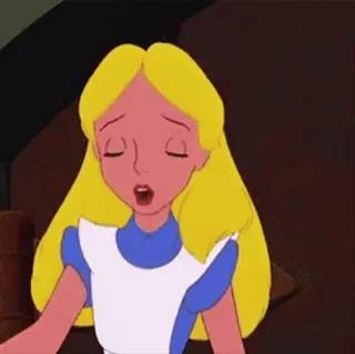 🧚♀ Alice Alice in Wonderland Alice, Alice im Wunderland, Disney, Cartoon, Mädchen, blond, animiert telegram sticker
