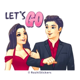 🏃 LET'S GO para, chodźmy, entuzjastyczny, świętowanie, animacja telegram sticker