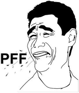 🗣 PFF meme, reaction, pff, disgust, expression, dismissive, attitude, sarcastic telegram sticker
