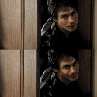 😈 Damon Salvatore The Vampire Diaries vampiro, serie de TV, actor, guapo, atractivo telegram sticker