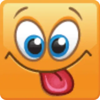 😜 脸, 表情符号, 卡通, 表情, 舌头 telegram sticker