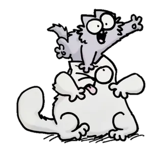 😄 cat, animal, cute, kitten, cartoon whatsapp sticker