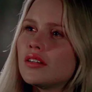 😪 woman, blonde, sad, crying, face, emotional telegram sticker
