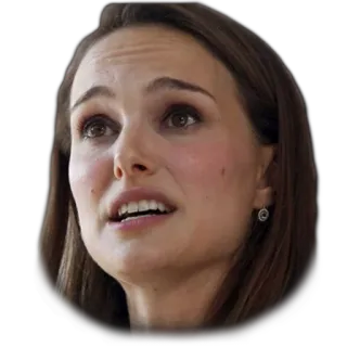 😟 Natalie Portman actress, celebrity, woman, portrait telegram sticker