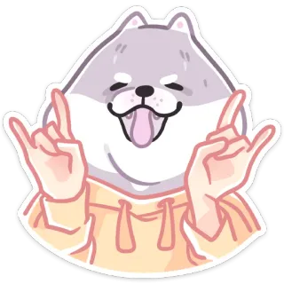 🤙 dog, puppy, cute, animal, cartoon, sticker, pet, illustration telegram sticker