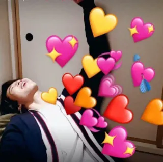 🤤 hearts, love, emotions, affection, man, joy telegram sticker