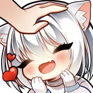 🥰 gato, anime, corazón, lindo, mascota, amor, gatito telegram sticker