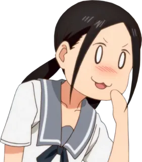 😏 Anime, Gadis, Seragam sekolah, Lucu, Kartun, Karakter telegram sticker
