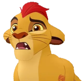 😧 Kion The Lion Guard lion, animal, Kion, La Garde du Roi Lion, dessin animé telegram sticker