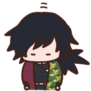👍 Giyu Tomioka Demon Slayer Anime, Demon Slayer, Giyu Tomioka, Chibi, Cartoni animati, Manga, Giapponese telegram sticker