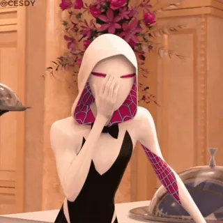 🤦‍♀ Spider-Gwen spidergwen, marvel, spider-man, pahlawan, superhero, animasi, gwen stacy telegram sticker