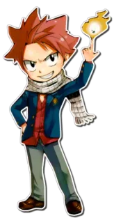 👆 Natsu Dragneel Fairy Tail anime, manga, fairy tail, natsu, fire, character telegram sticker