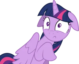 😳 Twilight Sparkle My Little Pony Poney, Dessin animé, Cheval, Mignon, Violet, Twilight Sparkle telegram sticker