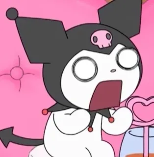 😱 Kuromi 쿠로미, 산리오, 만화, 캐릭터, 귀여운 telegram sticker