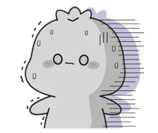 🌟 Мультик, Потный, Нервный, Обеспокоенный, Тревожный, Милый telegram sticker