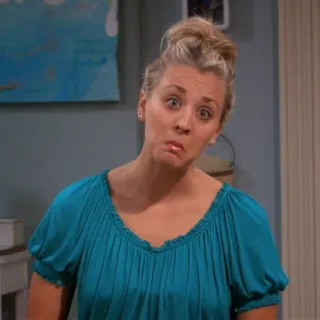 🥴 Penny The Big Bang Theory penny, big bang theory, kaley cuoco, tv show, sitcom telegram sticker