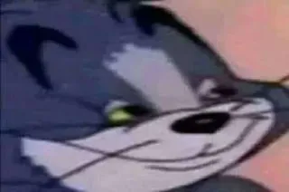 😃 Tom Tom and Jerry cat, meme, cartoon, funny, smug, evil telegram sticker
