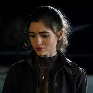 😞 Natalia Dyer actress, celebrity, portrait, woman, brunette, young adult telegram sticker