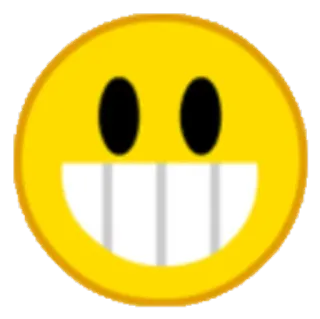 😬 Smiley, Emoji, Visage, Jaune, Joyeux, Dessin animé telegram sticker