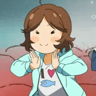 🥰 I <3 FISH cartoon, fish, heart, i love fish, anime telegram sticker