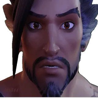 😳 Hanzo Overwatch videogame, rosto, Hanzo, Overwatch telegram sticker