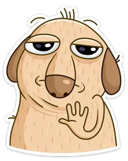 ✋ dog, cartoon, hand gesture, rude, insult telegram sticker