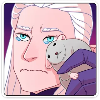 😢 Anime, Cartoon, Weinend, Hamster, Traurig, Figur telegram sticker