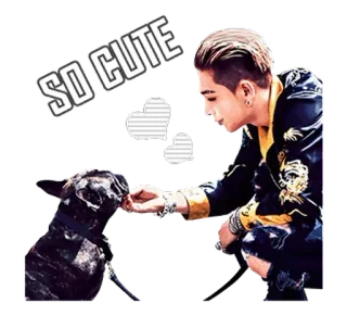 😍 SO CUTE carino, cane, uomo, cuori, animale domestico, affettuoso whatsapp sticker