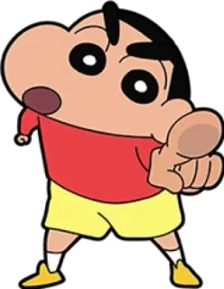 🖕 Shin-chan Crayon Shin-chan Anime, Kartun, Karakter, Menunjuk, Shin-chan, Crayon Shin-chan whatsapp sticker