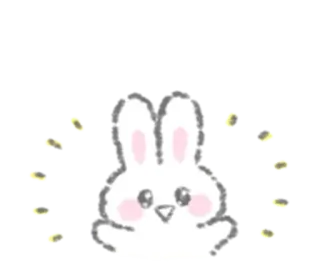 🦷 lapin, mignon, animal, dessin animé telegram sticker