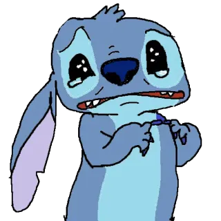 😢 Stitch Lilo & Stitch Stitch, Lilo & Stitch, triste, piangere, Disney telegram sticker