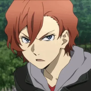 🥃 Chuuya Nakahara Bungou Stray Dogs Anime, Männlich, Porträt, Chuuya Nakahara, Bungou Stray Dogs telegram sticker