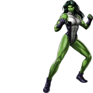 👊 She-Hulk She-Hulk, Marvel, Superhero, Comic book character, Jennifer Walters, Female Superhero, Green skin telegram sticker