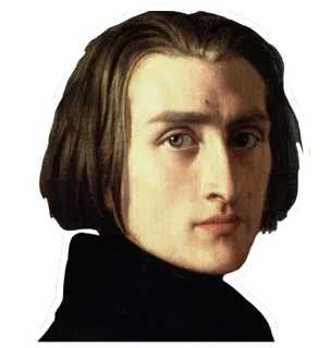 😼 Franz Liszt classical music, composer, pianist, Liszt telegram sticker