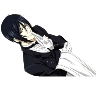 😏 Sebastian Michaelis Black Butler Anime, Butler, Sebastian, Black Butler, Diener, Charakter telegram sticker