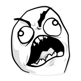 😡 meme, rage face, internet meme, angry, expression telegram sticker