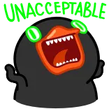 👎 UNGLUE Desenho animado, Gritando, Zangado, Personagem, Adesivo telegram sticker