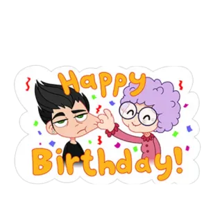 ❤ Happy Birthday! birthday, celebration, greeting, cartoon, happy telegram sticker