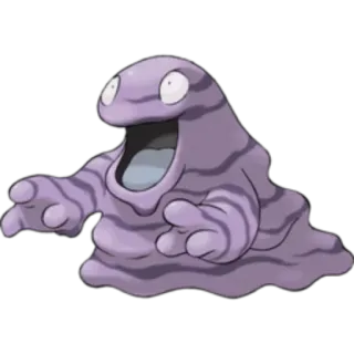 🔵 Grimer Pokémon pokemon, Grimer, monstre, violet, dessin animé, blob, mignon, créature telegram sticker
