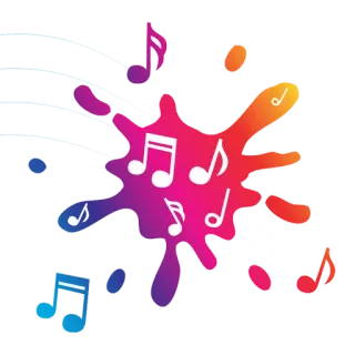 🎵 música, notas, som, arte, colorido, melodia telegram sticker
