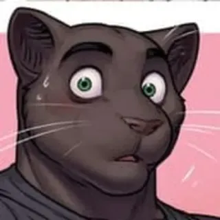 😓 animal, anthro, furry, cat, cartoon whatsapp sticker