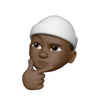 🤔 pensando, emoji, ponderando, pergunta, expressão telegram sticker