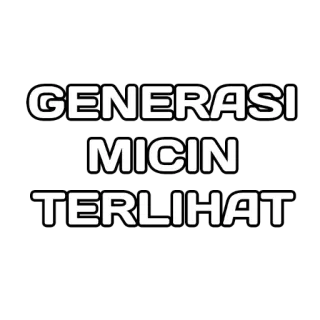 😎 GENERASI
MICIN
TERLIHAT texte, indonésien, génération micin visible, micin, génération whatsapp sticker